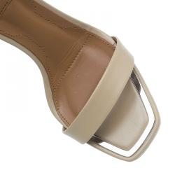 Givenchy Beige Leather Ankle Strap Platform Heel Sandals Size 37