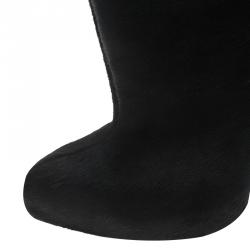 Pre Owned Givenchy Black Calf Hair Ankle Boots Size 39