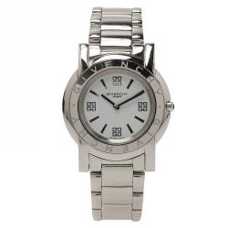 Pre Owned Givenchy White Stainless Steel Asparas Women's Wristwatch 32MM