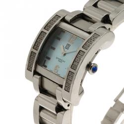 Pre Owned Givenchy Blue Mother of Pearl Stainless Steel Koleos Women's Wristwatch 29MM