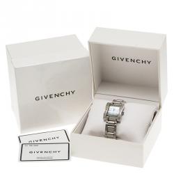 Pre Owned Givenchy Blue Mother of Pearl Stainless Steel Koleos Women's Wristwatch 29MM