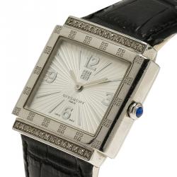 Givenchy White Stainless Steel Diamond Apsaras Women's Wristwatch 26MM
