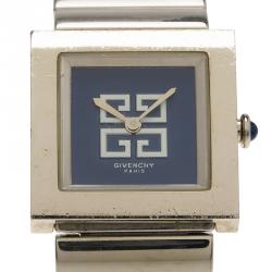 Pre Owned Givenchy Blue Stainless Steel Apsaras Women's Wristwatch 23MM