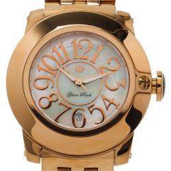 Glam Rock White Stainless Steel Miami Women's Wristwatch 44MM