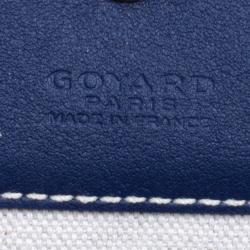 Pre Owned Goyard Brown/Navy Blue Coated Canvas Saint Louis Tote