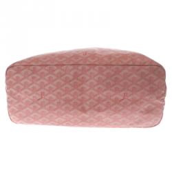 Pre Owned Goyard Pink Chevron Coated Canvas St. Louis PM Tote