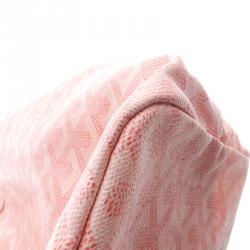 Pre Owned Goyard Pink Chevron Coated Canvas St. Louis PM Tote