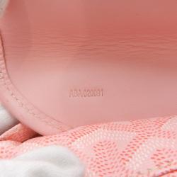 Pre Owned Goyard Pink Chevron Coated Canvas St. Louis PM Tote