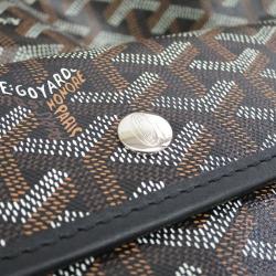 Pre Owned Goyard Black Chevron Coated Canvas Saint Louis GM Bag