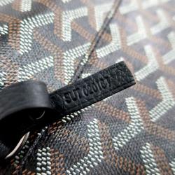 Pre Owned Goyard Black Chevron Coated Canvas Saint Louis GM Bag