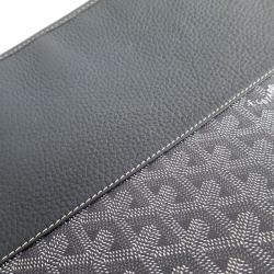 Pre Owned Goyard Black Chevron Coated Canvas/Leather Grenadines Shoulder Bag