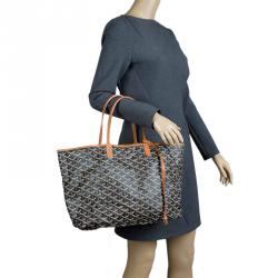 Pre Owned Goyard Black/Brown Coated Canvas Saint Louis Tote