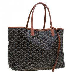 Pre Owned Goyard Black/Brown Coated Canvas Saint Louis Tote
