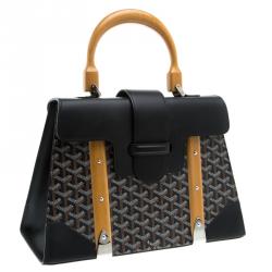 Goyard Brown/Black Coated Canvas and Leather Saigon Top Handle Bag