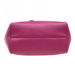 Gucci Fuchsia Leather Small Swing Tote