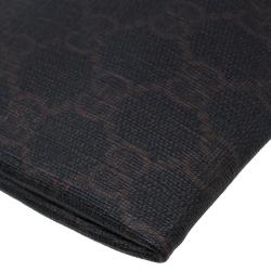 Gucci Dark Brown GG Coated Canvas Pouch