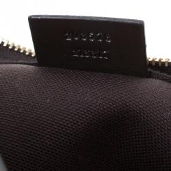 Gucci Dark Brown GG Coated Canvas Pouch