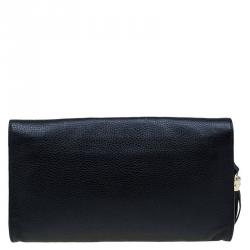 Gucci Black Leather Soho Clutch