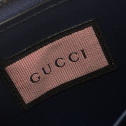 Gucci Black Ghost Print Leather Zip Around Card Case