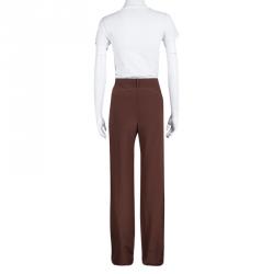 Gucci Pinkish Brown Tailored Silk Pants S