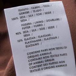Gucci Pinkish Brown Tailored Silk Pants S