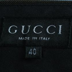 Pre Owned Gucci Green Wide Leg Trousers S