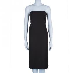 Pre Owned فستان غوتشي بني بلا حمالات M