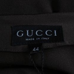 Pre Owned فستان غوتشي بني بلا حمالات M