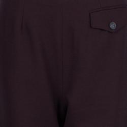 Pre Owned Gucci Burgundy Wide Leg Trousers M
