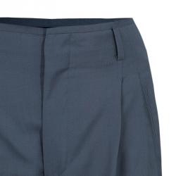 Pre Owned Gucci Grey Wide Leg Trousers M