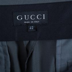 Pre Owned Gucci Grey Wide Leg Trousers M