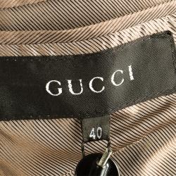Pre Owned Gucci Beige Belted Blazer S