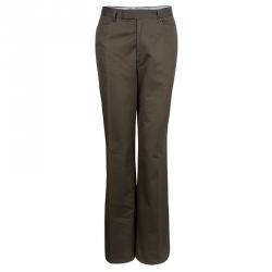 Pre Owned Gucci Brown Wide Leg Trousers M