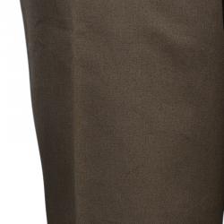 Pre Owned Gucci Brown Wide Leg Trousers M
