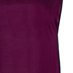 Pre Owned Gucci Purple Side Detail Knit Top S