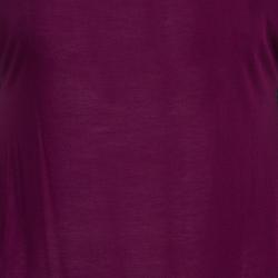 Pre Owned Gucci Purple Side Detail Knit Top S