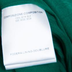 Gucci Emerald Green Silk Chiffon One Shoulder Gown M