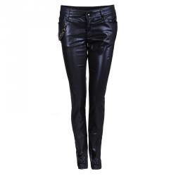 Gucci Navy Blue Metallic Coated Denim Jeans S
