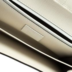 مملوكة مسبقًا Gucci White Micro GG Supreme Canvas Neon Stars Continental Wallet