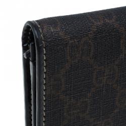 Pre Owned Gucci Brown Coated Canvas Monogram Continental Wallet