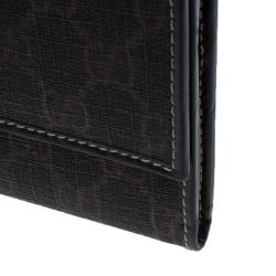 Pre Owned Gucci Brown Coated Canvas Monogram Continental Wallet