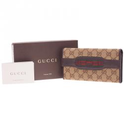 مملوكة مسبقًا محفظة غوتشي كونتينيتال كانفاس غوتشيسيما بيج ويب