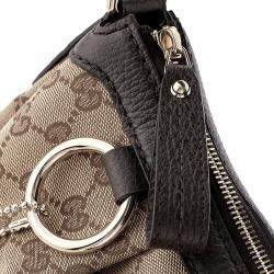 Pre Owned حقيبة غوتشي سوكي متوسطة كانفاس بيج /بني