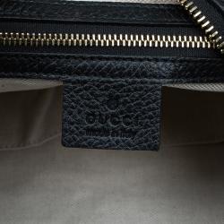 مملوكة مسبقًا Gucci Black Pebbled Leather Soho Hobo