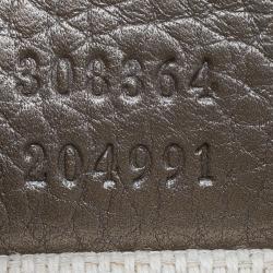 مملوكة مسبقًا Gucci Metallic Beige Leather Soho Disco Crossbody Bag