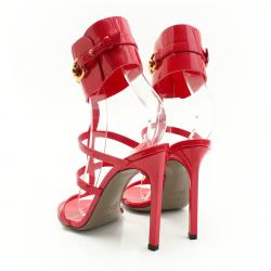 Pre Owned صندل غوتشي أورسولا هورسبيت غلادياتور جلد أحمر مقاس 36.5