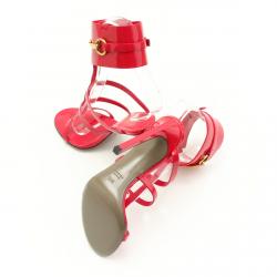 Pre Owned صندل غوتشي أورسولا هورسبيت غلادياتور جلد أحمر مقاس 36.5