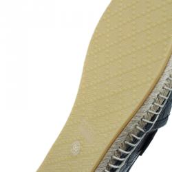 Gucci Black Microguccissima Leather Espadrilles Size 39