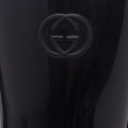 Gucci Black Rubber Interlocking GG Rainboots Size 38