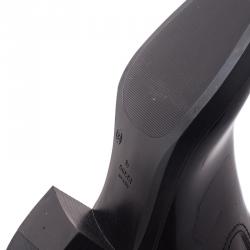Gucci Black Rubber Interlocking GG Rainboots Size 38